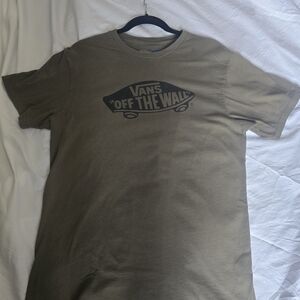 Vans Men's Olive Green 'Off The Wall' Graphic Tee